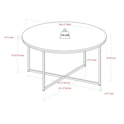 Faux Marble & Gold X-Base Coffee Table-Kirkland's Home Best