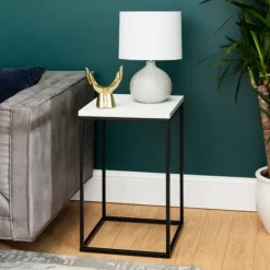 Faux Marble Open Frame Side Table-Kirkland's Home New