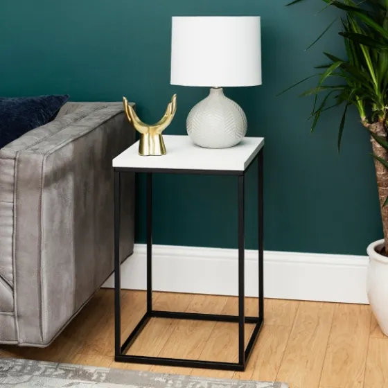 Faux Marble Open Frame Side Table-Kirkland's Home New