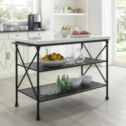 Faux Marble Top 3-Tier Melody Kitchen Island-Kirkland's Home Online