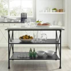 Faux Marble Top 3-Tier Melody Kitchen Island-Kirkland's Home Online