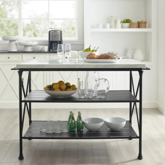 Faux Marble Top 3-Tier Melody Kitchen Island-Kirkland's Home Online