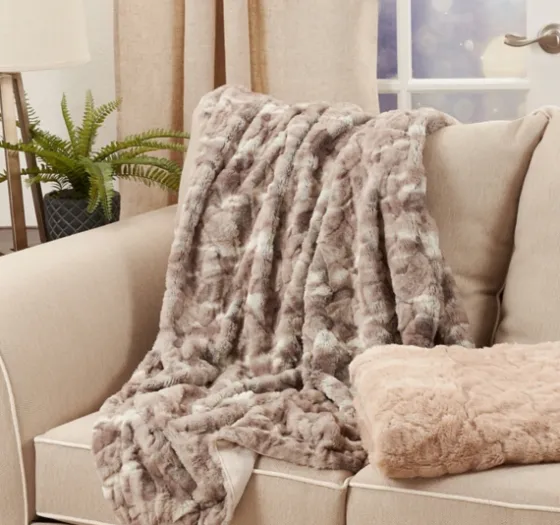 Faux Mink Fur Throw-Kirkland's Home Sale