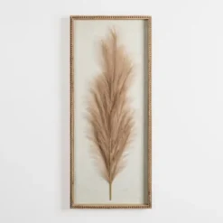 Faux Pampas Grass Beaded Frame Wall Plaque-Kirkland's Home Fashion