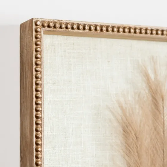 Faux Pampas Grass Beaded Frame Wall Plaque-Kirkland's Home Fashion
