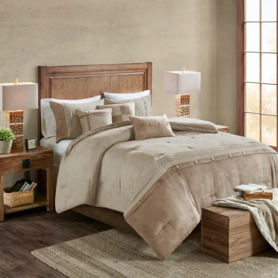 Faux Suede 7-Pc. King Comforter Set-Kirkland's Home Sale