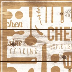 Faux Wood Kitchen Icons Floor Mat, 24X36-Kirkland's Home Shop