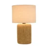 Faux Woven Wood And Linen Table Lamp-Kirkland's Home Discount