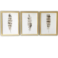 Feathers Framed Art Prints, Set Of 3-Kirkland's Home Sale