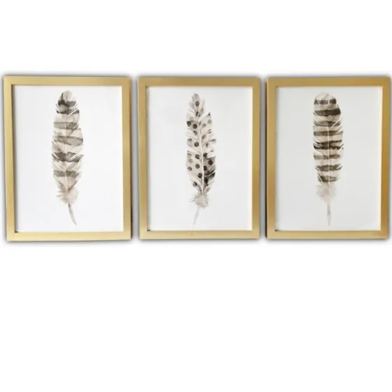 Feathers Framed Art Prints, Set Of 3-Kirkland's Home Sale