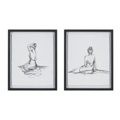 Feminine Figures Framed Art Prints, Set Of 2-Kirkland's Home Cheap