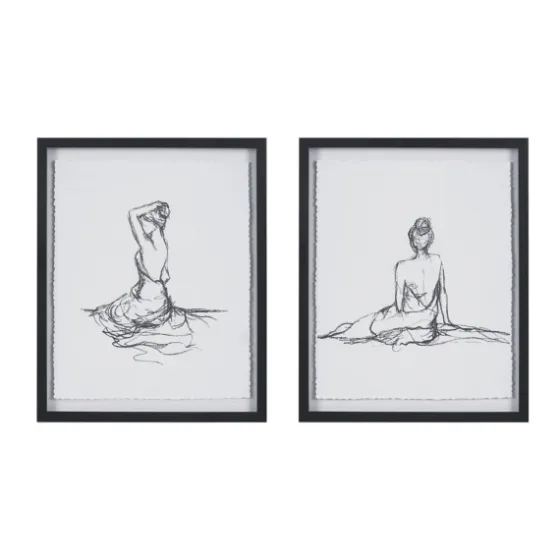 Feminine Figures Framed Art Prints, Set Of 2-Kirkland's Home Cheap