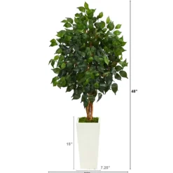 Ficus Tree In Mossy Tower Planter-Kirkland's Home Cheap