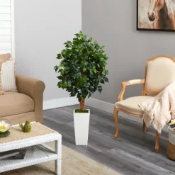 Ficus Tree In Mossy Tower Planter-Kirkland's Home Cheap