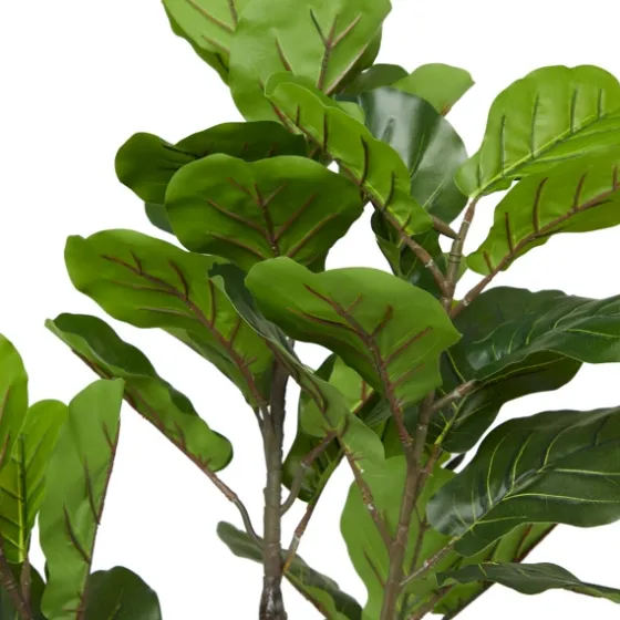 Fiddle Leaf Fig In Ribbed Rock Planter-Kirkland's Home Flash Sale
