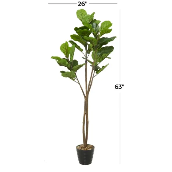 Fiddle Leaf Fig In Ribbed Rock Planter-Kirkland's Home Flash Sale