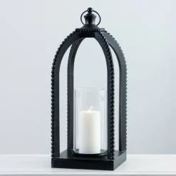 Fieldstone Beaded Lantern, 21 In.-Kirkland's Home Fashion