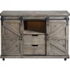 Fir Rolling Barn Door Cabinet With Casters-Kirkland's Home Hot