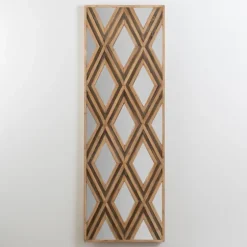 Fir Wood Diamond Mirrored Wall Plaque-Kirkland's Home Hot