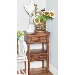 Fir Wood Tiered Side Table-Kirkland's Home Store