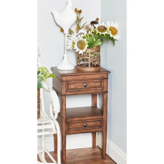 Fir Wood Tiered Side Table-Kirkland's Home Store
