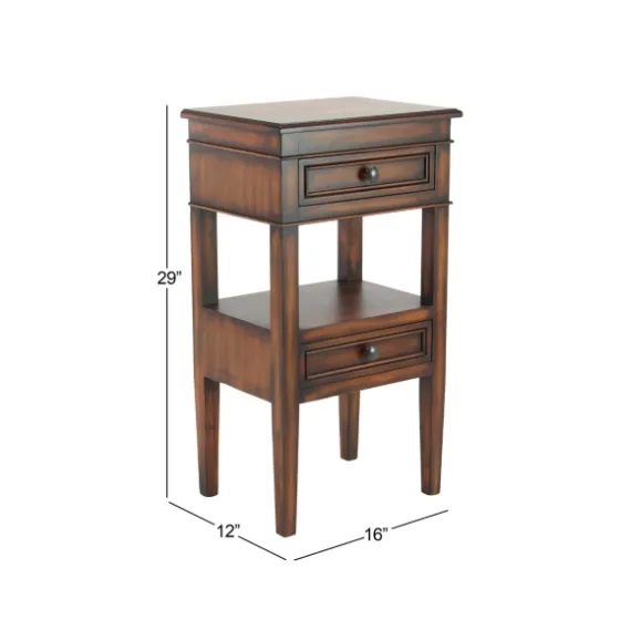 Fir Wood Tiered Side Table-Kirkland's Home Store
