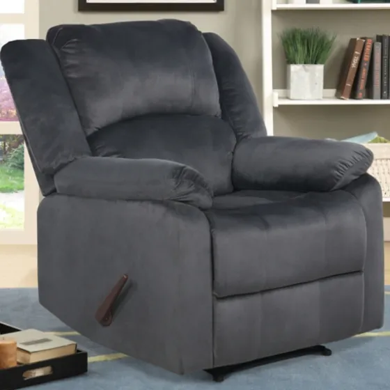 Flannel Overstuffed Pull Recliner-Kirkland's Home Outlet
