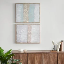 Flatland Glitter Canvas Art Prints, Set Of 2-Kirkland's Home Sale