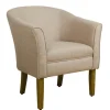 Flax Brown Modern Barrel Accent Chair-Kirkland's Home Online