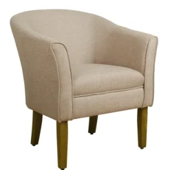Flax Brown Modern Barrel Accent Chair-Kirkland's Home Online