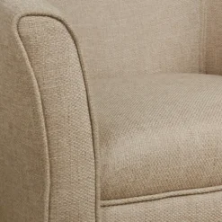 Flax Brown Modern Barrel Accent Chair-Kirkland's Home Online