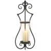 Fleur Distressed Black Iron Sconce, 25 In.-Kirkland's Home Cheap