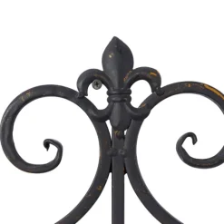 Fleur Distressed Black Iron Sconce, 25 In.-Kirkland's Home Cheap