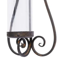 Fleur Distressed Black Iron Sconce, 31 In.-Kirkland's Home Discount