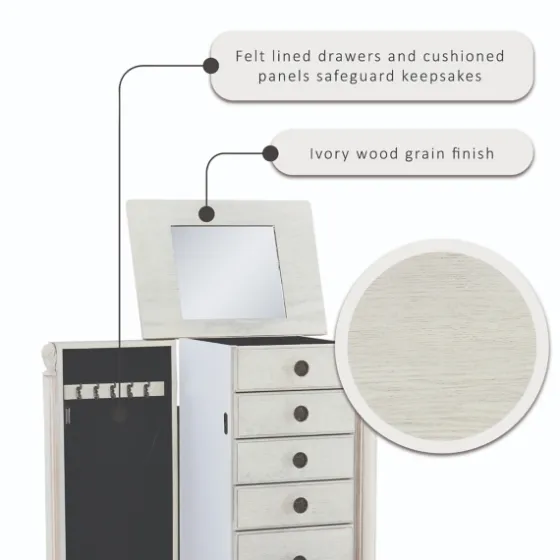 Flip Top 5-Drawer Wood Armoire-Kirkland's Home Outlet