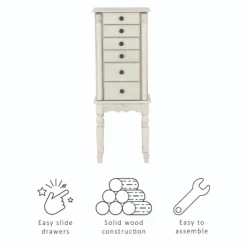 Flip Top 5-Drawer Wood Armoire-Kirkland's Home Outlet