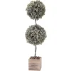 Flocked Double Ball Boxwood Bush In Wood Box-Kirkland's Home Cheap