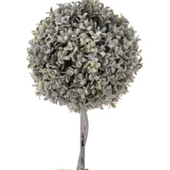 Flocked Double Ball Boxwood Bush In Wood Box-Kirkland's Home Cheap