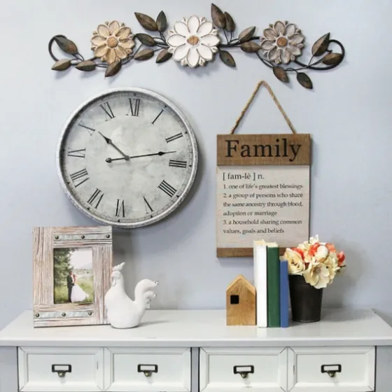 Floral Arch Over-The-Door Metal Wall Plaque-Kirkland's Home Clearance