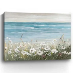 Floral Beach Giclee Canvas Art Print, 48X36 In.-Kirkland's Home Cheap