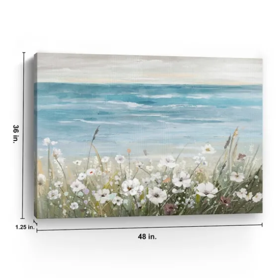 Floral Beach Giclee Canvas Art Print, 48X36 In.-Kirkland's Home Cheap