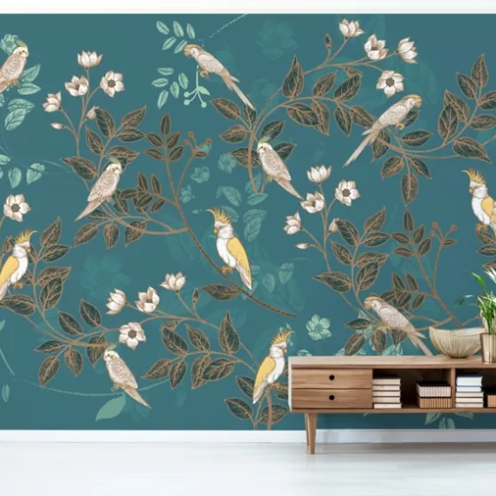 Floral Birds Peel And Stick Wall Mural-Kirkland's Home Hot