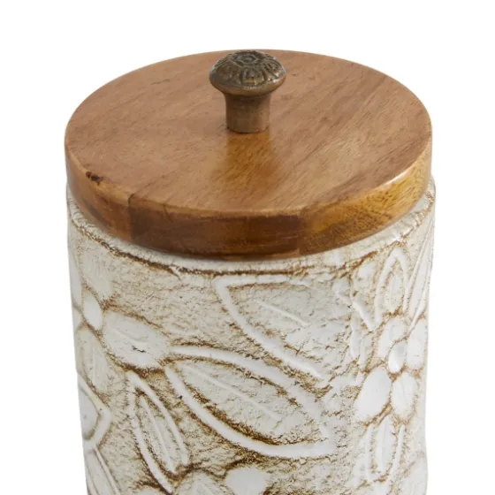 Floral Jars With Wood Lids, Set Of 2-Kirkland's Home Best Sale