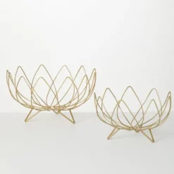 Floral Metal Wire Bowls, Set Of 2-Kirkland's Home New