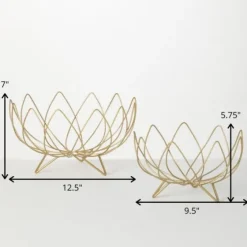 Floral Metal Wire Bowls, Set Of 2-Kirkland's Home New