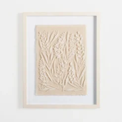 Floral On Glass And Natural Linen Framed Art Print-Kirkland's Home Sale