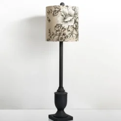 Floral Shade Black Buffet Lamp-Kirkland's Home Fashion