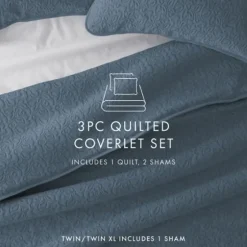 Floral Stitch 3-Pc. King Quilt Set-Kirkland's Home Best Sale