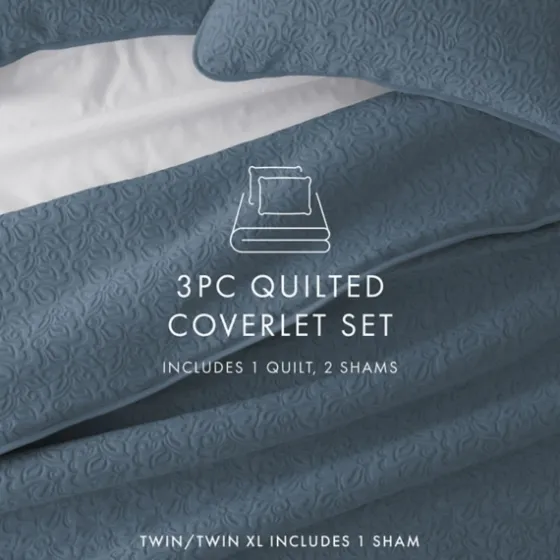 Floral Stitch 3-Pc. King Quilt Set-Kirkland's Home Best Sale