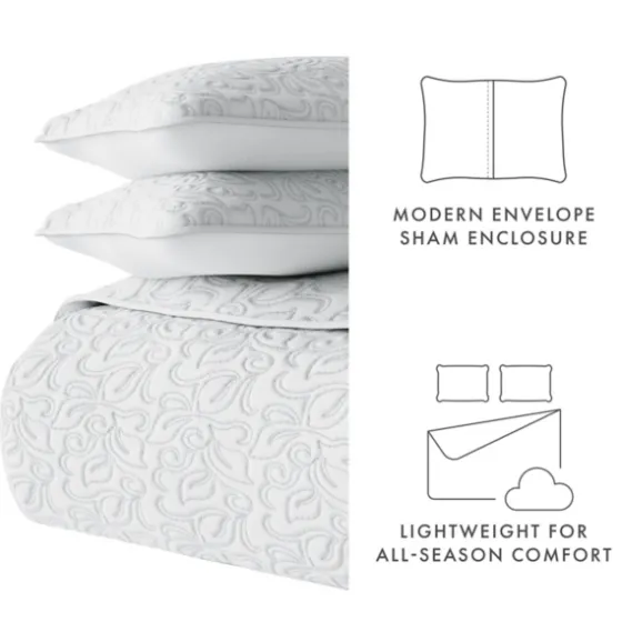 Floral Stitch 3-Pc. King Quilt Set-Kirkland's Home New